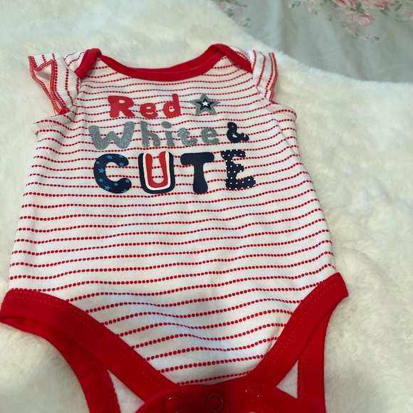 Nanette Baby 0-3 month 4th of July Onsie w/skirt - Picture 3 of 7